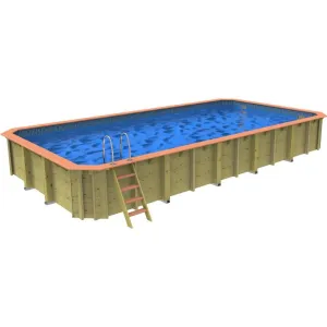 10m x 5m Chelsea Plastica Wooden Pool - Rectangular