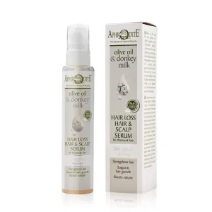 Aphrodite Hair Loss Hair & Scalp Serum - Strengthening & Volumizing Serum with Donkey Milk for Natural Hair Loss Prevention (100 ml / 3.38 oz) Donkey Milk & Olive Oil