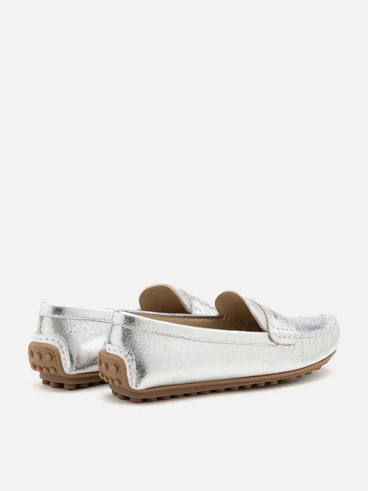 Ariana Metallic Penny Moccasins