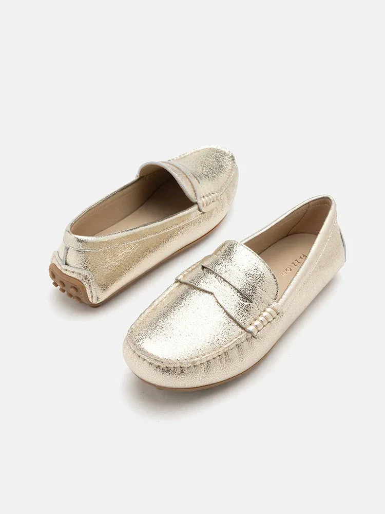 Ariana Metallic Penny Moccasins