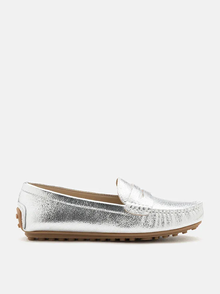 Ariana Metallic Penny Moccasins