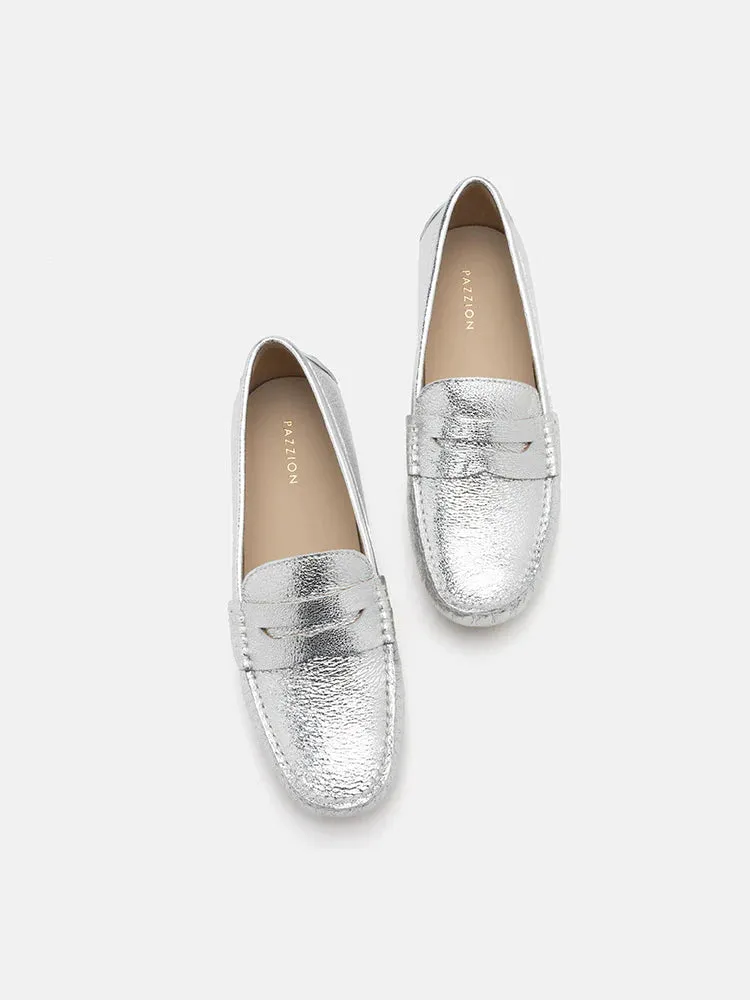 Ariana Metallic Penny Moccasins
