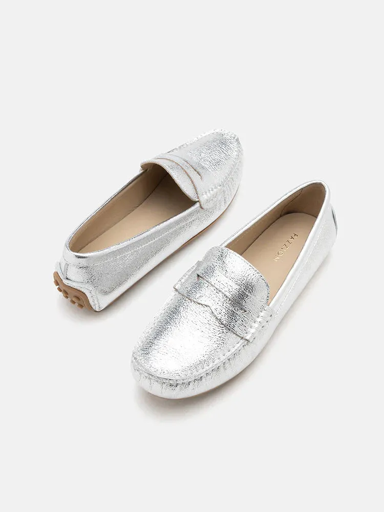 Ariana Metallic Penny Moccasins
