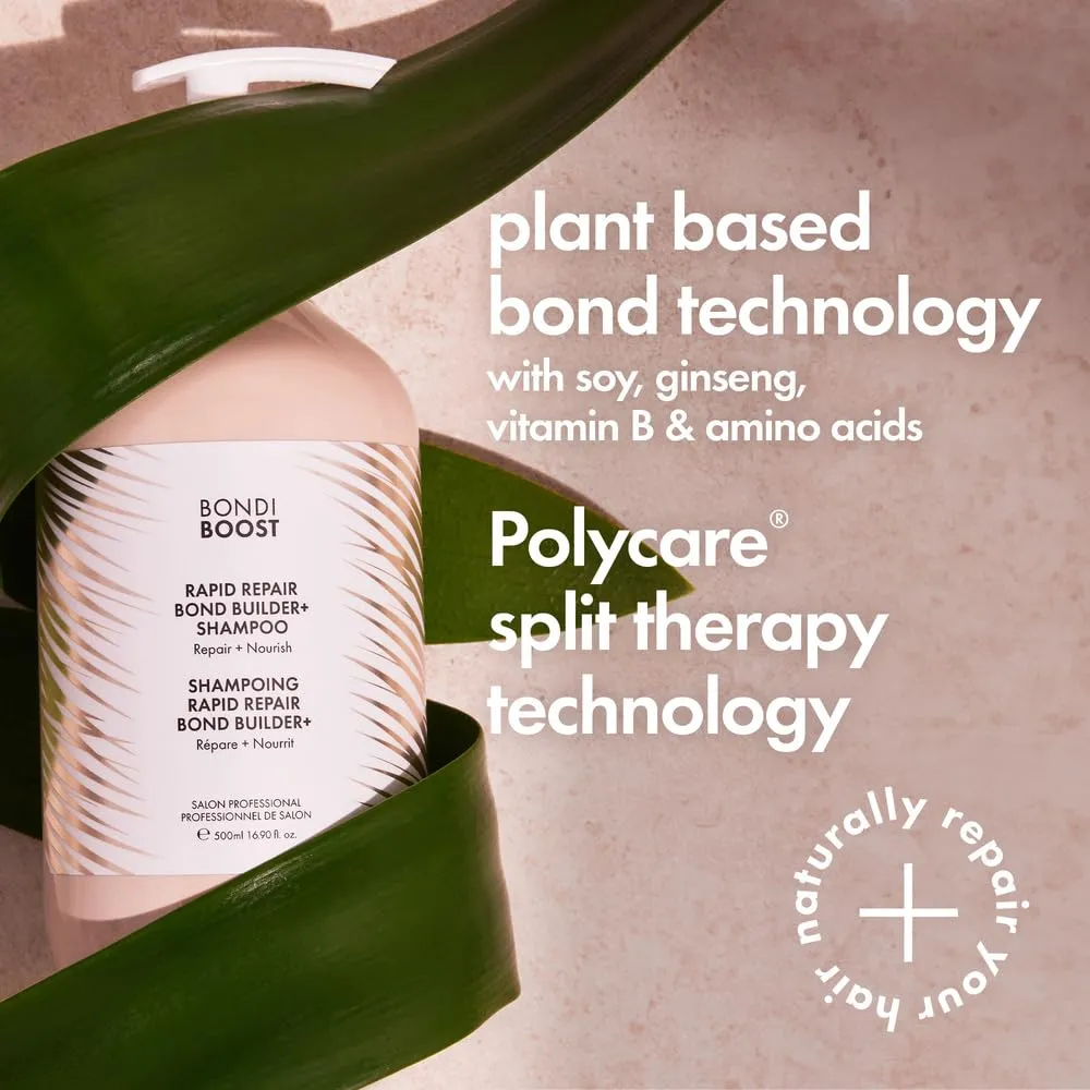 BONDIBOOST Rapid Repair Bond Builder  Shampoo for Damaged Hair 10.14 Fl Oz- Strengthening Formula for Restoring and Rebuilding Hair - Deep Conditioning and Nourishing Treatment for Healthier Hair