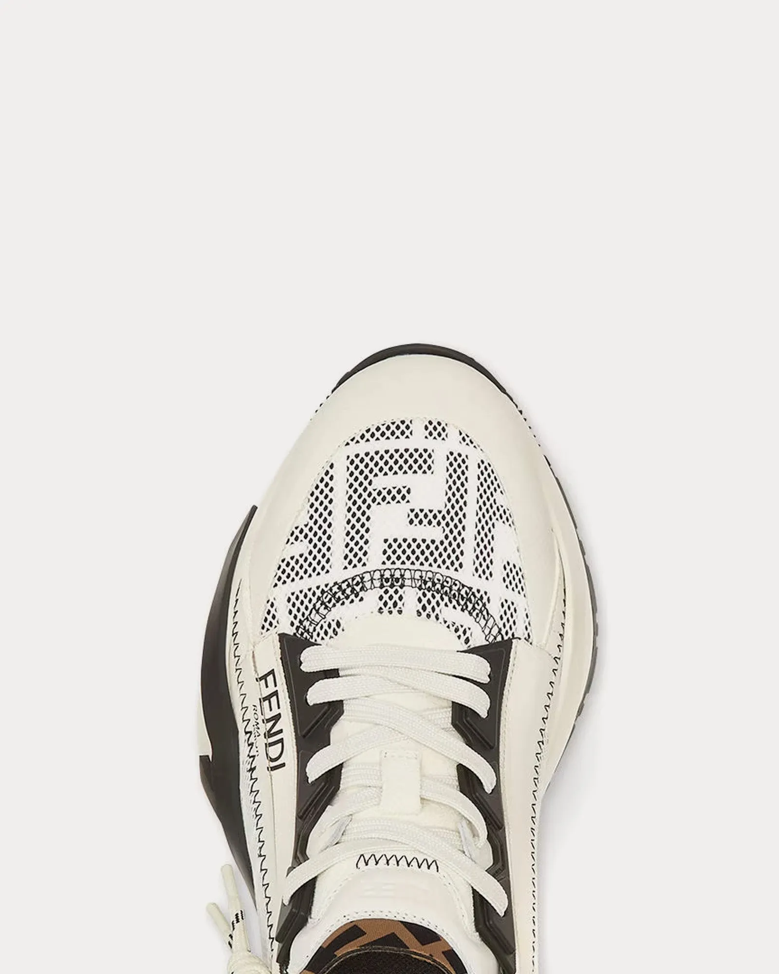 Flow FF Lycra White Low Top Sneakers