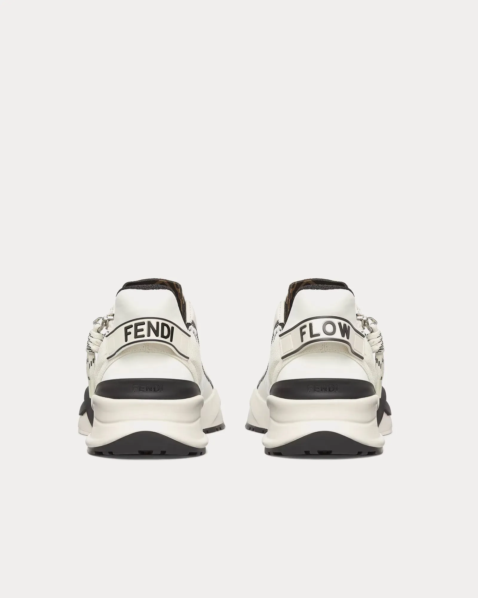Flow FF Lycra White Low Top Sneakers