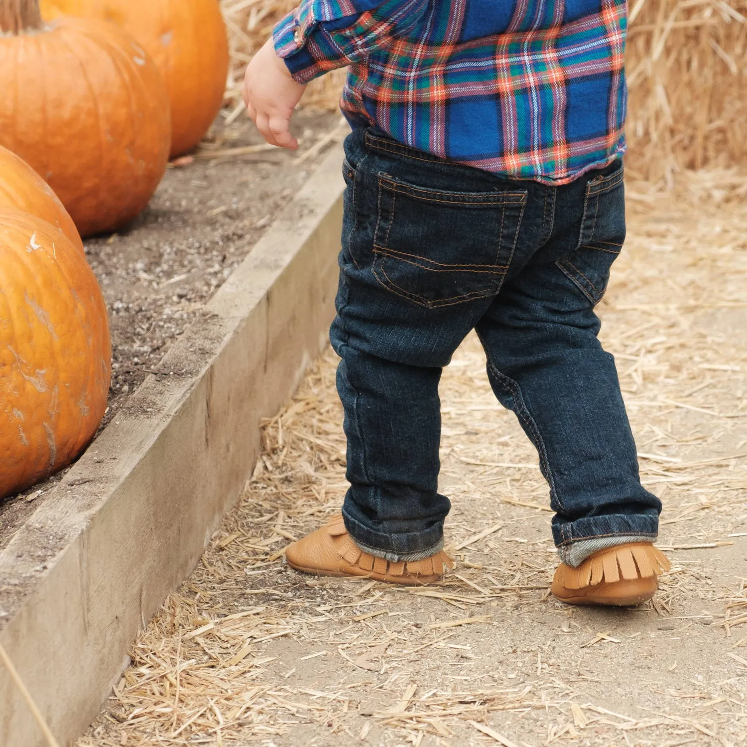 Ginger Genuine Leather Baby Moccasins