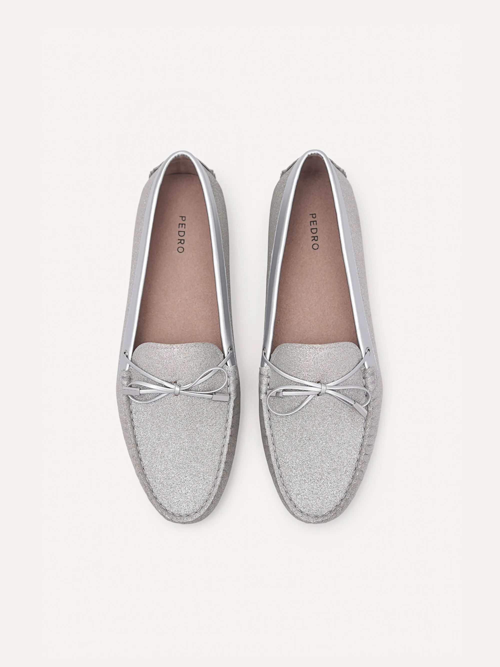 Glitter Bow Moccasins