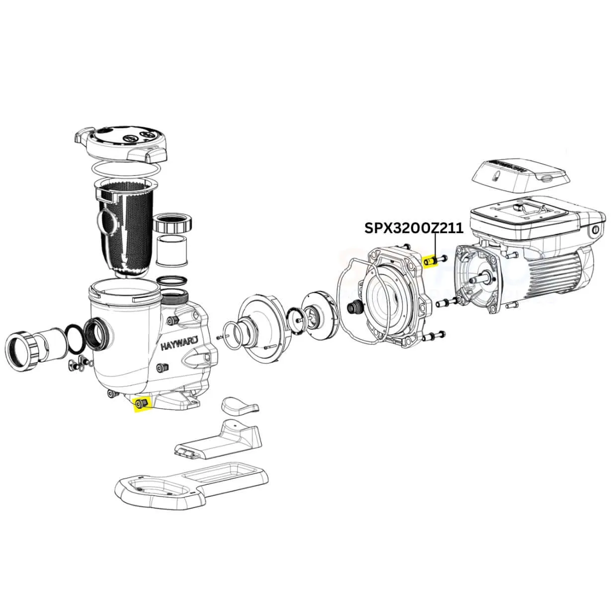 Hayward Housing Insert Seal Plate Spacer Kit For TriStar and EcoStar Pumps | SPX3200Z211