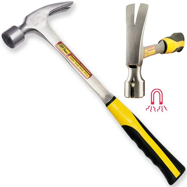 Ivy Tools 22oz Ripping Claw Solid Steel Hammer - Vibration Cushioned