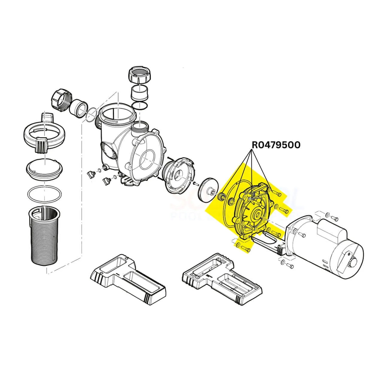 Jandy Backplate Kit For FloPro Pumps | R0479500