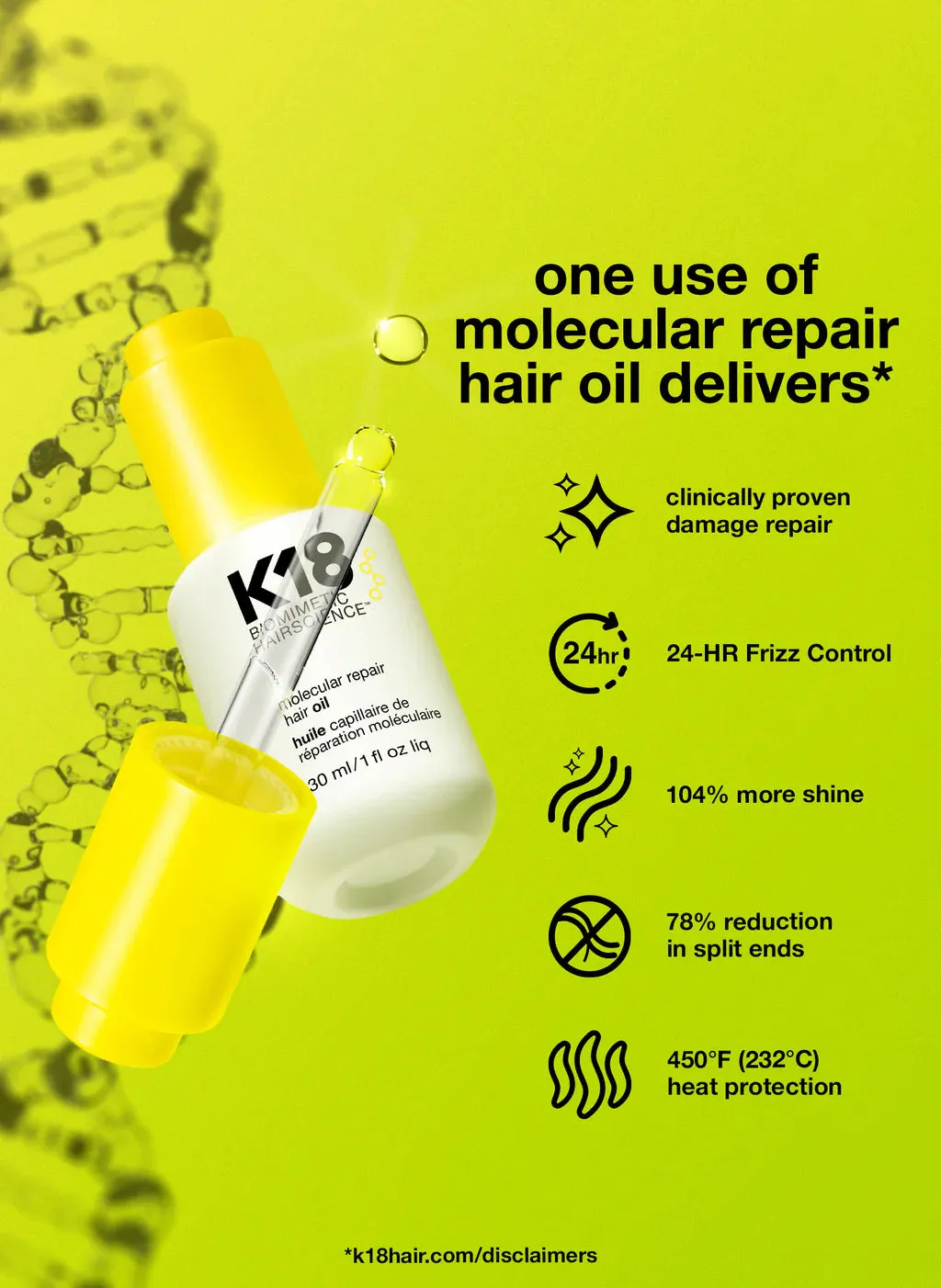 K18 Biomimetic Hairscience - Molecular Repair Hair Oil