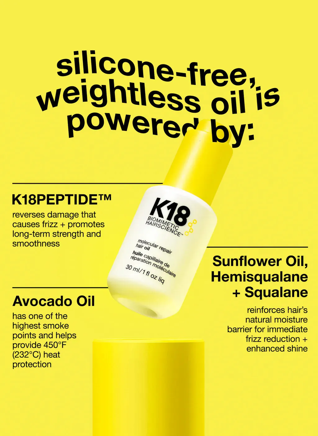 K18 Biomimetic Hairscience - Molecular Repair Hair Oil