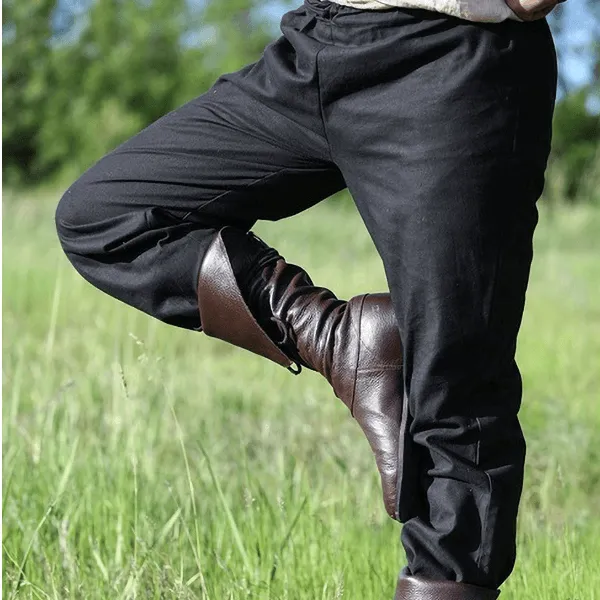 Lace Up Flat Round Toe Knee High Pirates Boots