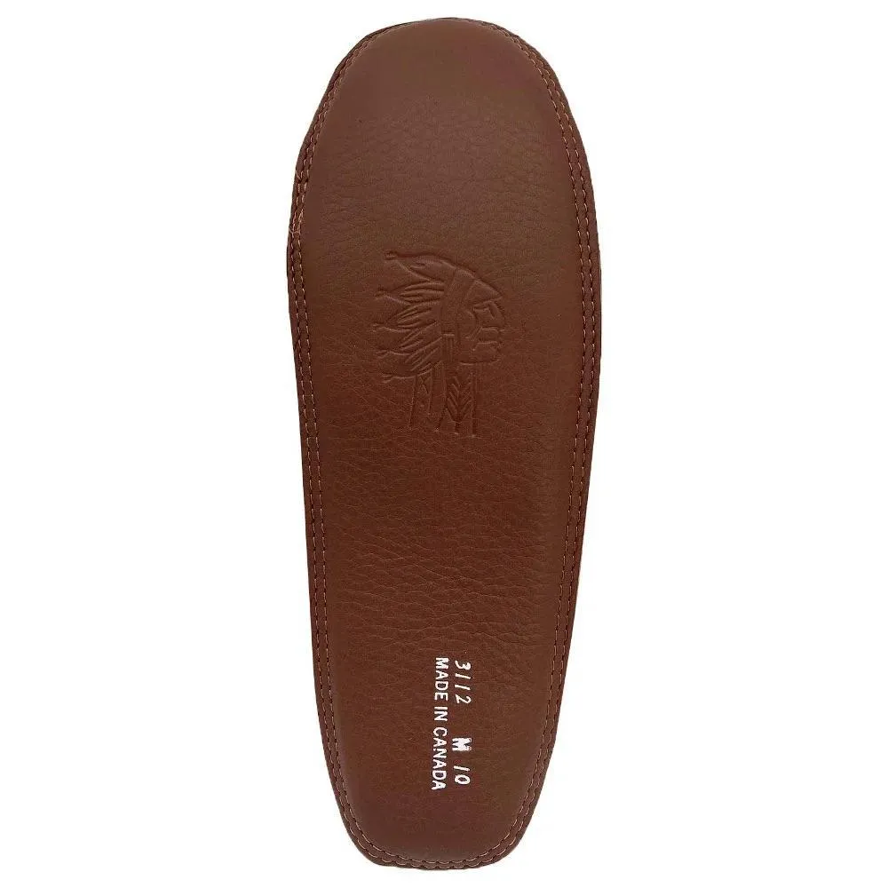 Laurentian Chief Men's Moccasins Woodstain Leather Unlined 3112