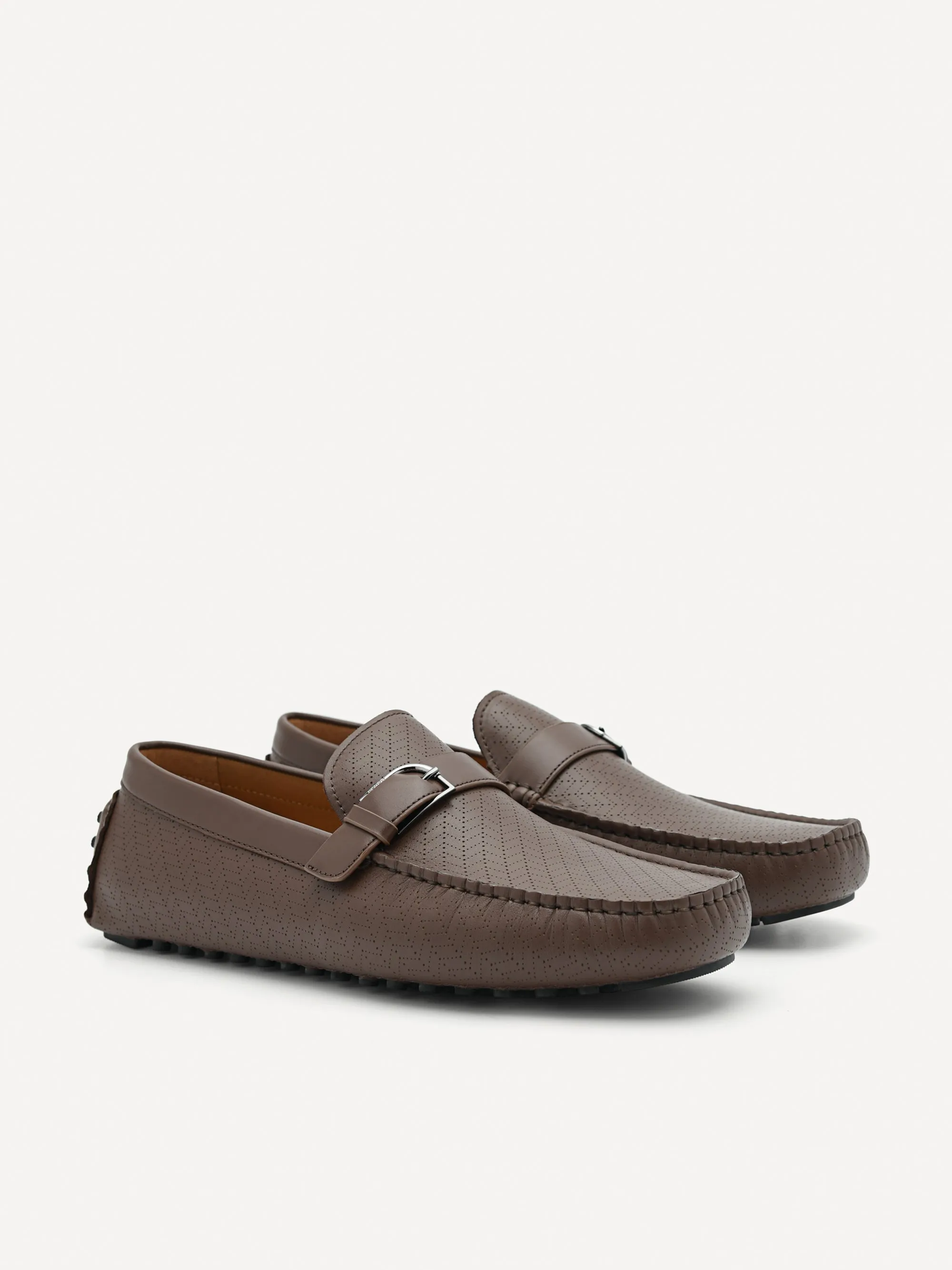 Leather Band Buckle Moccasins