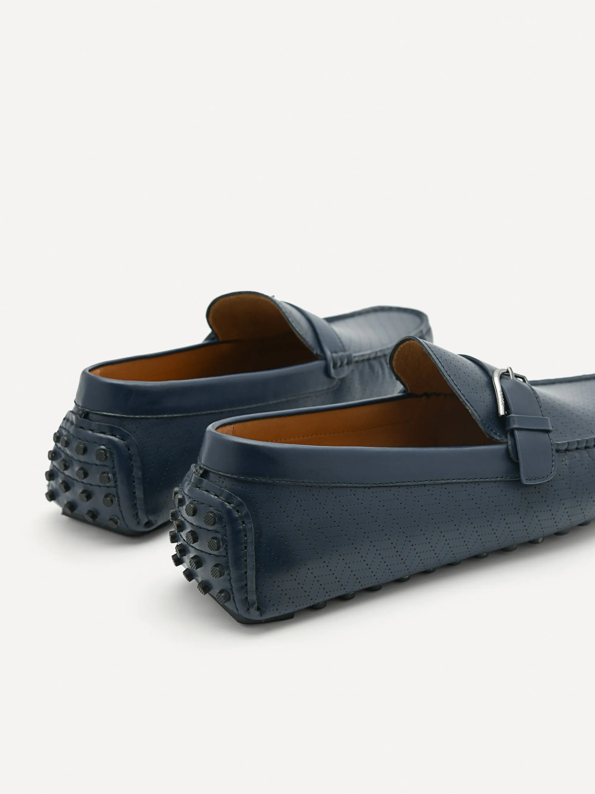 Leather Band Buckle Moccasins