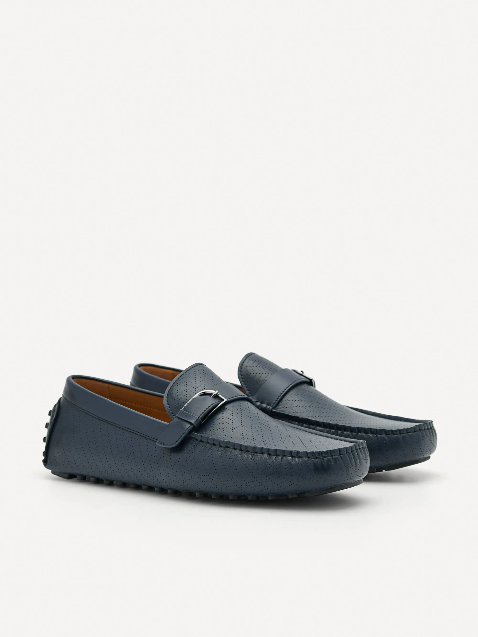 Leather Band Buckle Moccasins