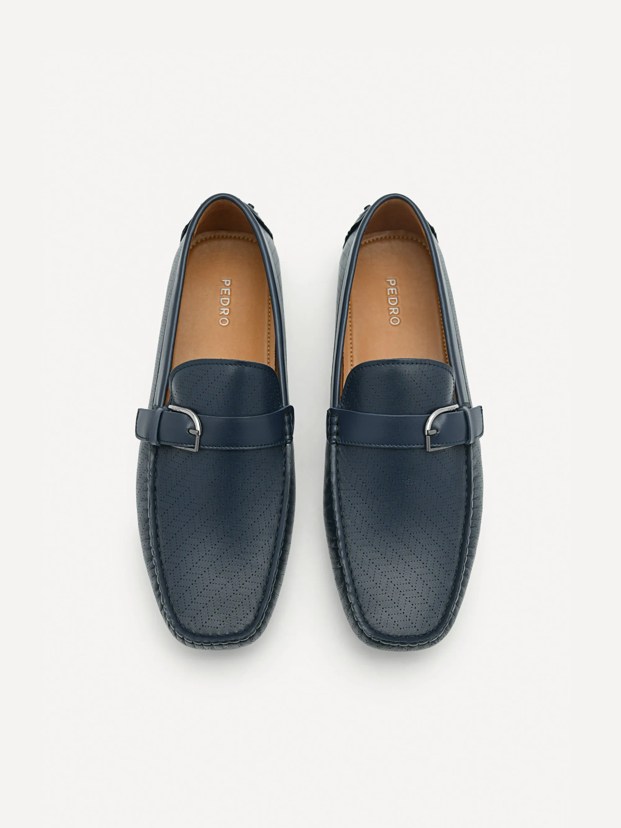 Leather Band Buckle Moccasins