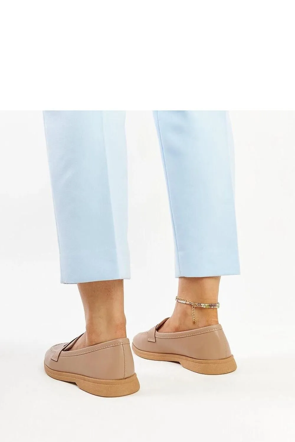 Light beige classic moccasins