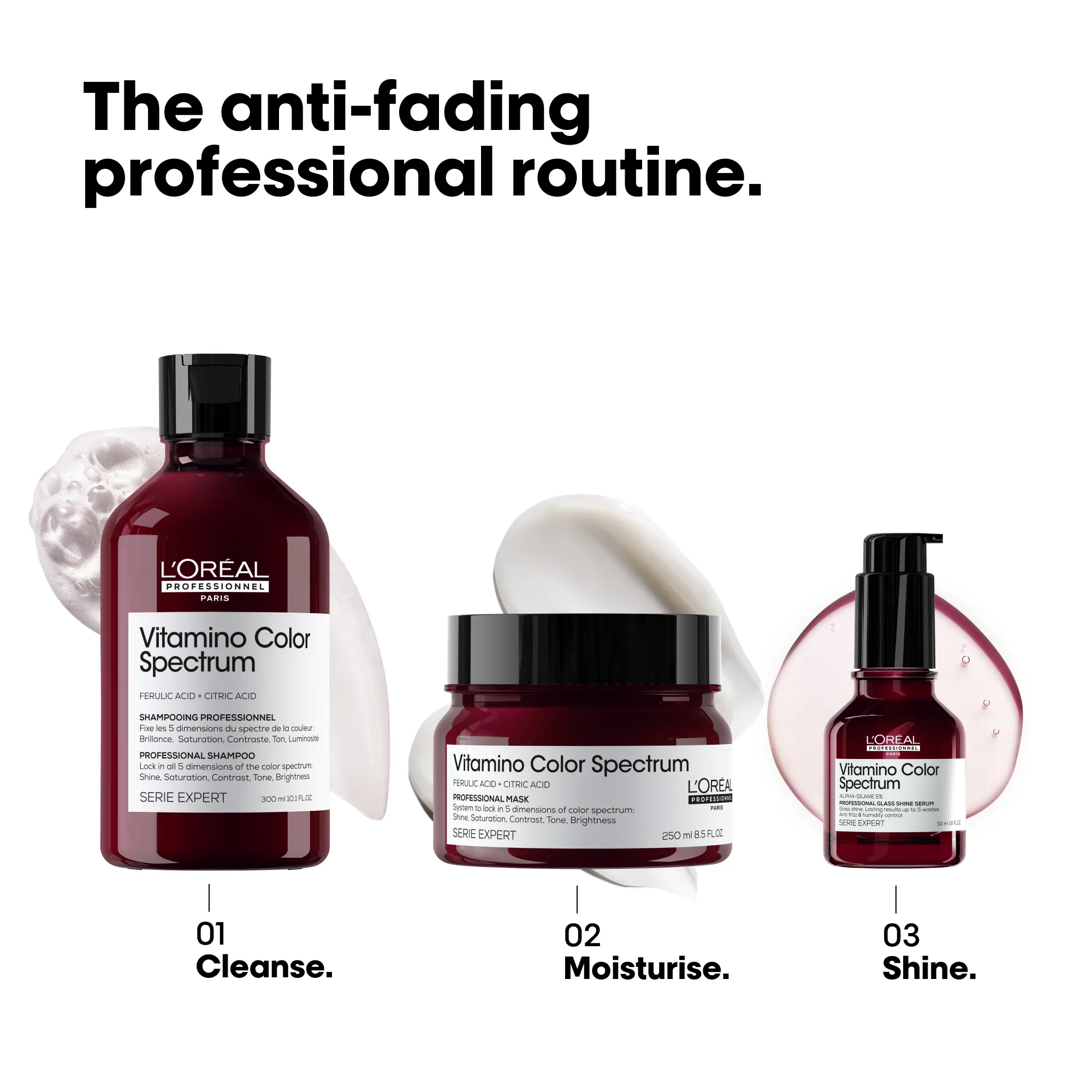 L'Oreal Professionnel Serie Expert Vitamino Colour Spectrum Shampoo, Mask & Serum Trio