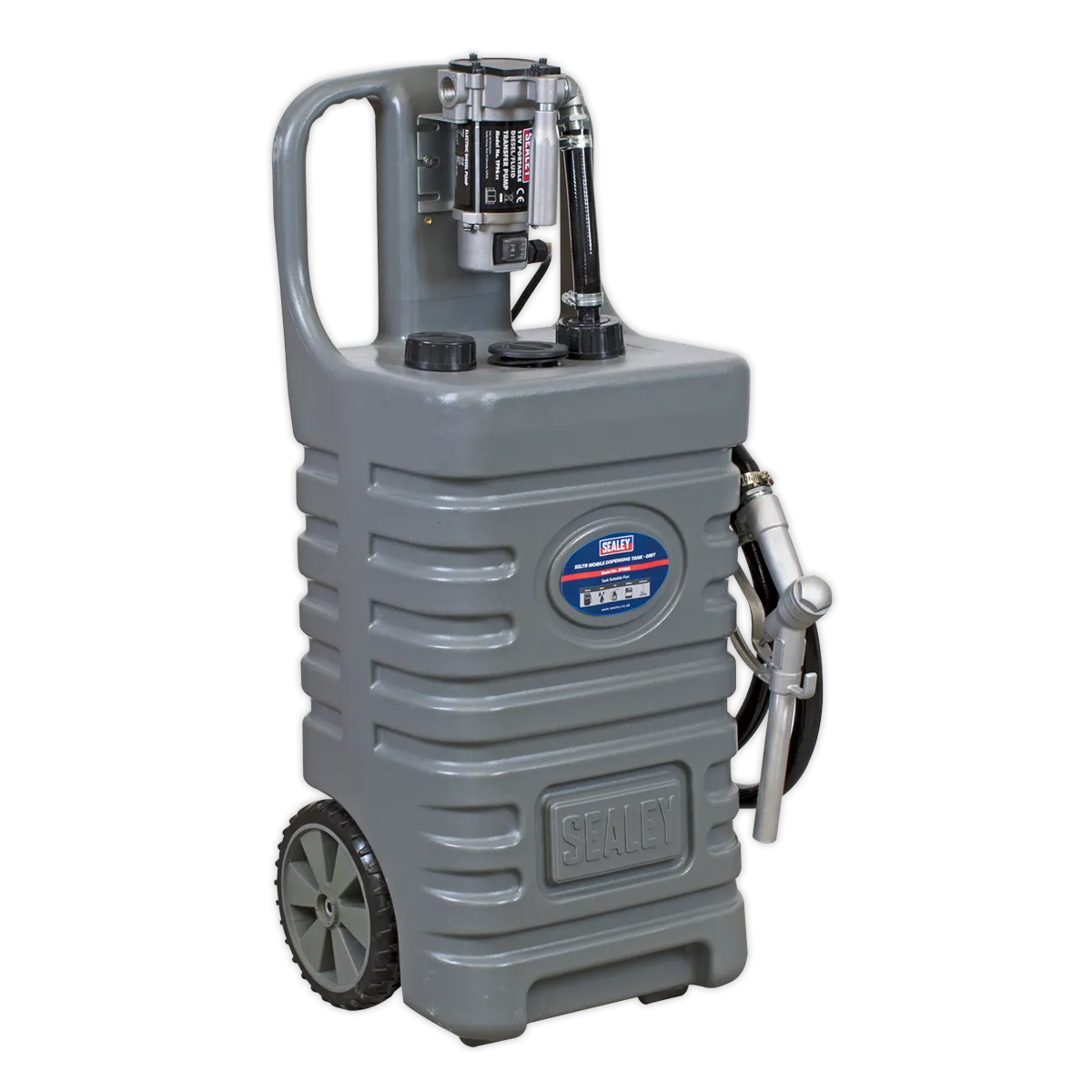 Mobile Dispensing Tank 55L with Diesel Pump - Grey