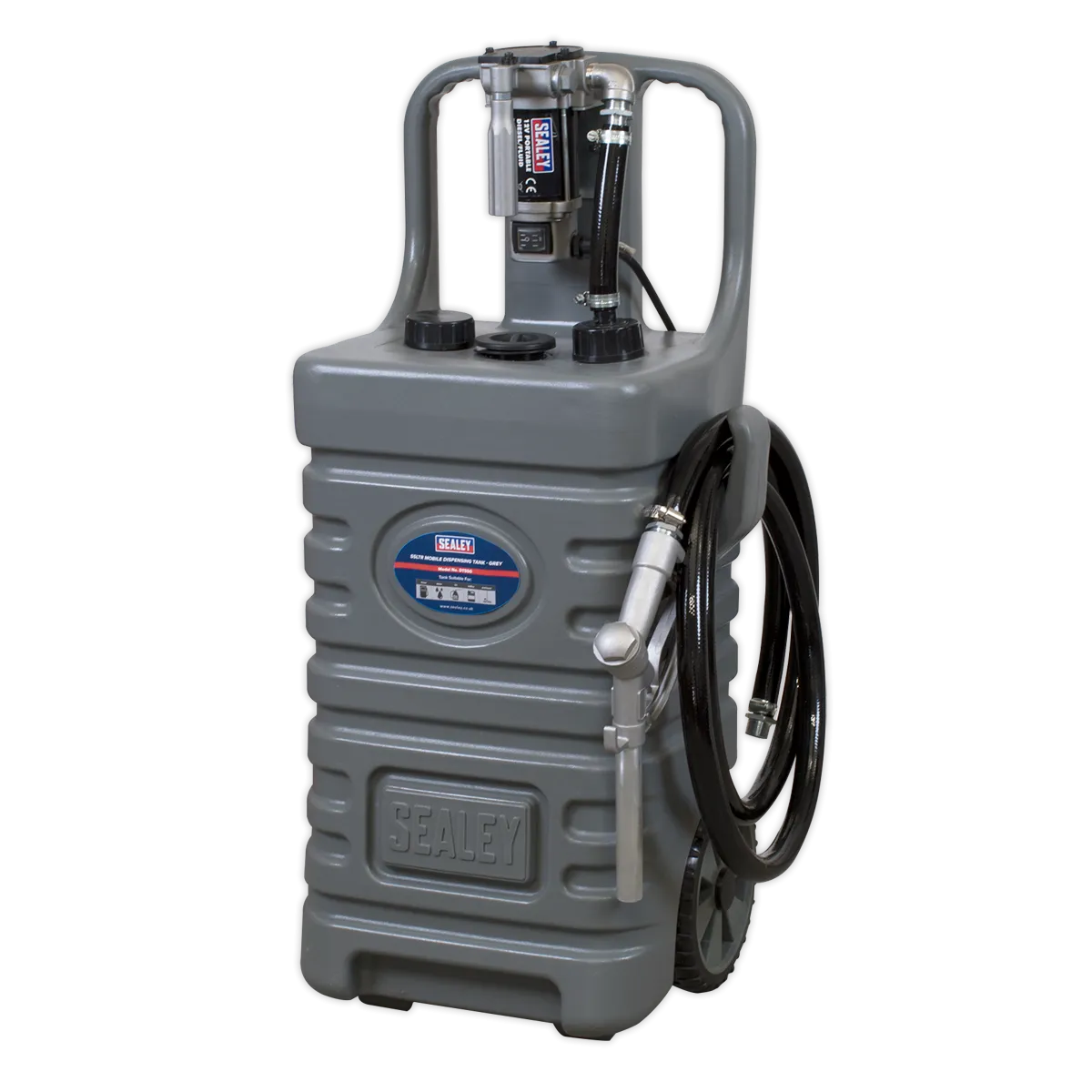 Mobile Dispensing Tank 55L with Diesel Pump - Grey