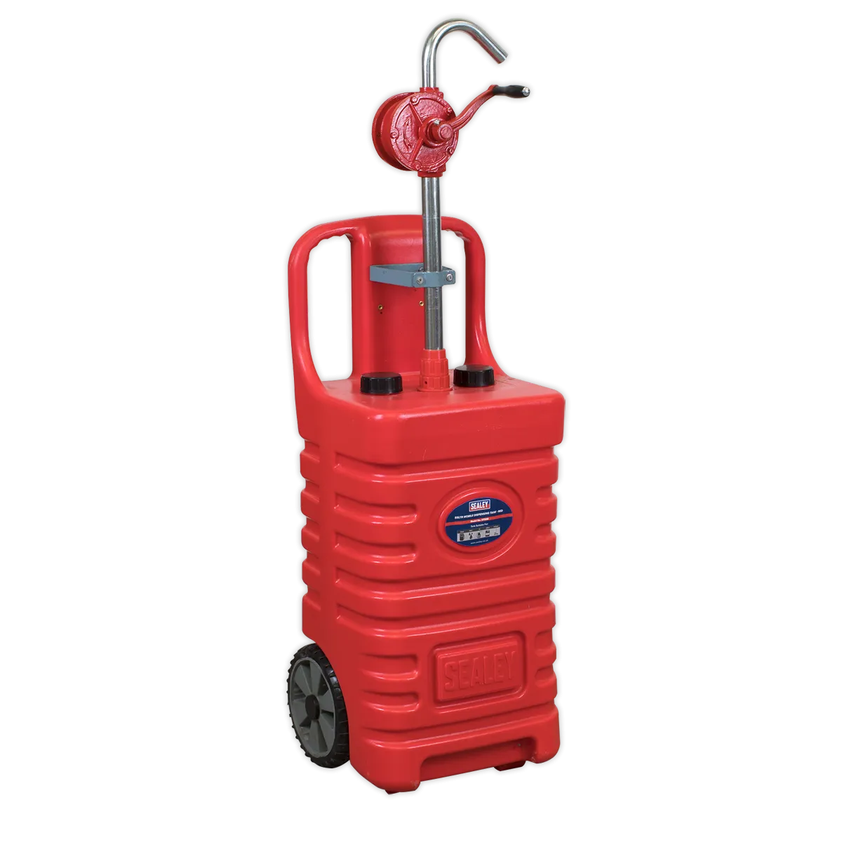 Mobile Dispensing Tank 55L with Oil Rotary Pump - Red