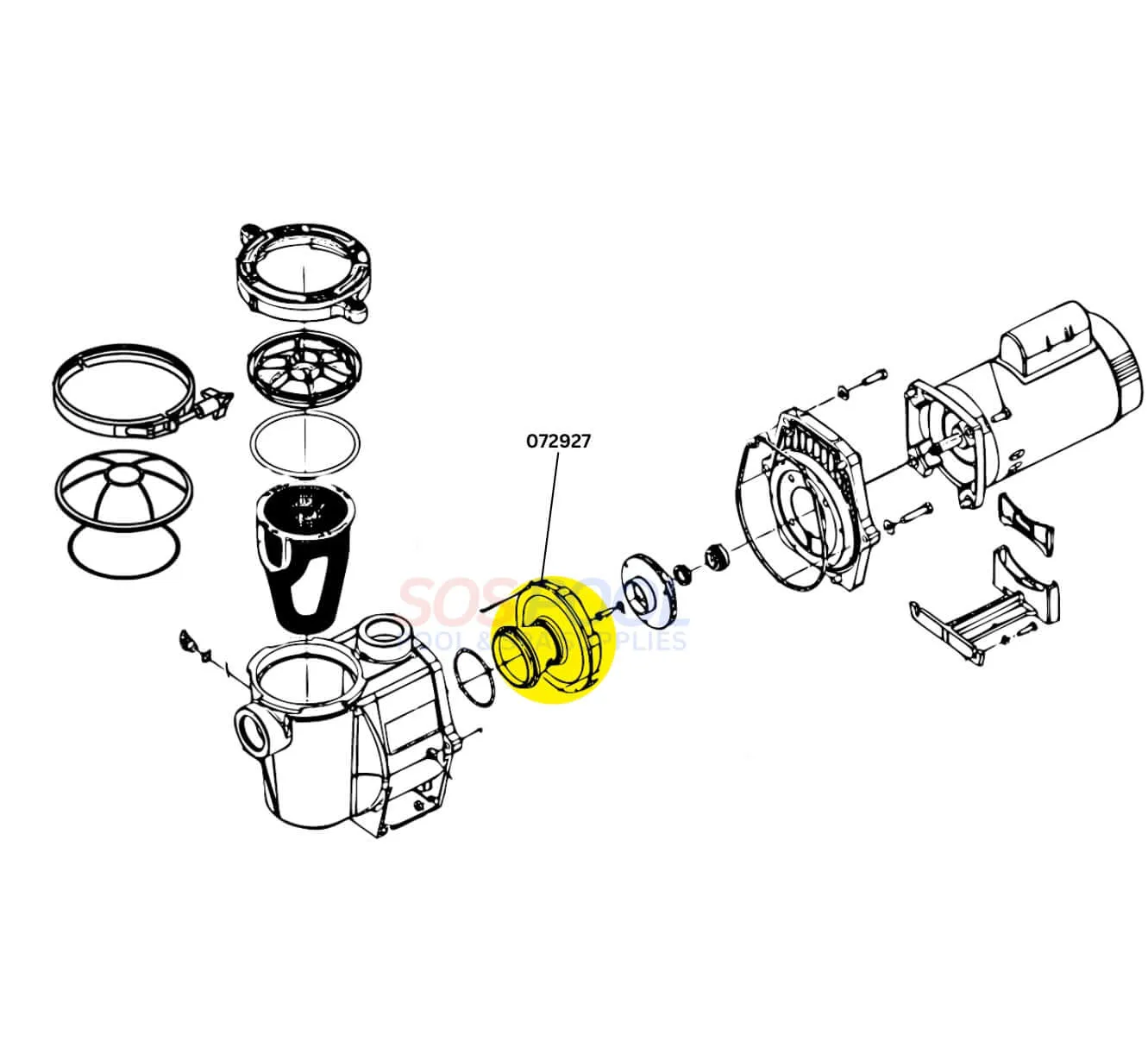Pentair Pump Diffuser Assembly For Whisperflo Pump | 0.5 - 2.5 HP | 072927