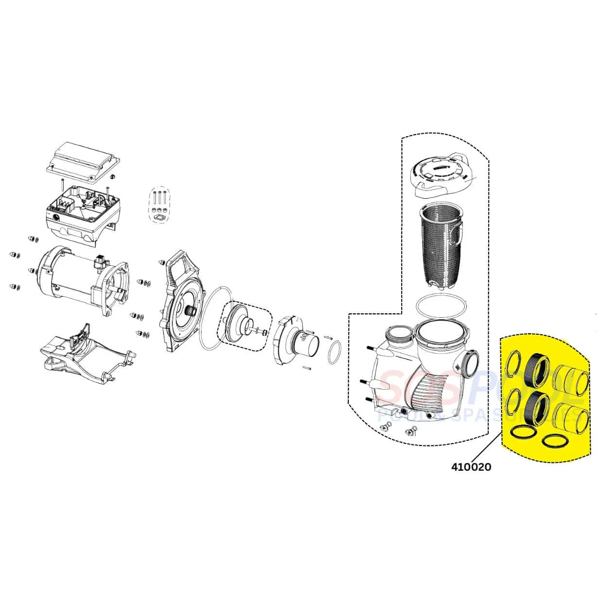Pentair Union Kit For WhisperfloXF and IntelliFloXF Pumps | 410020