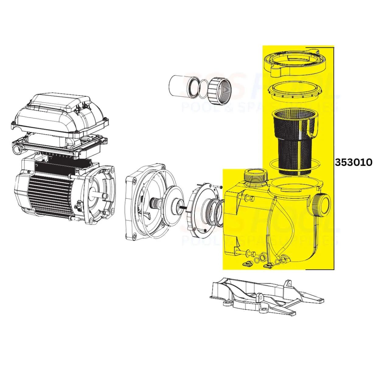 Pentair Volute Assembly For Superflo Pumps | 353010
