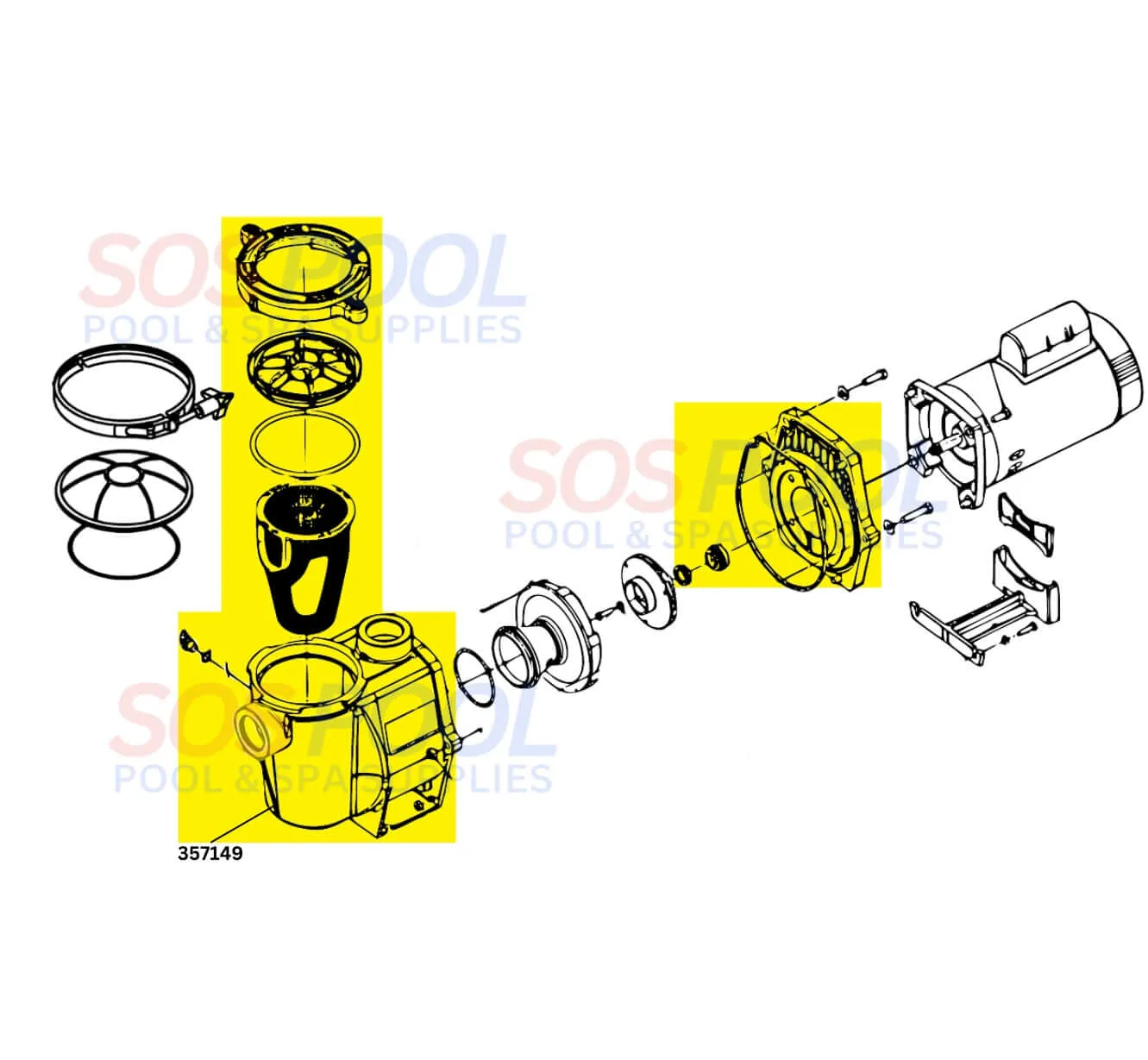 Pentair Volute Pot and Seal Plate Kit For Whisperflo And Intelliflo Pump | 357149