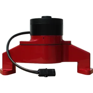 Proform Electric Water Pump - 1 in NPT Female Inlet - Adapter / Gaskets / Hardware - 6.000 in Height - Billet  - Red Powder Coat - Big Block Chevy