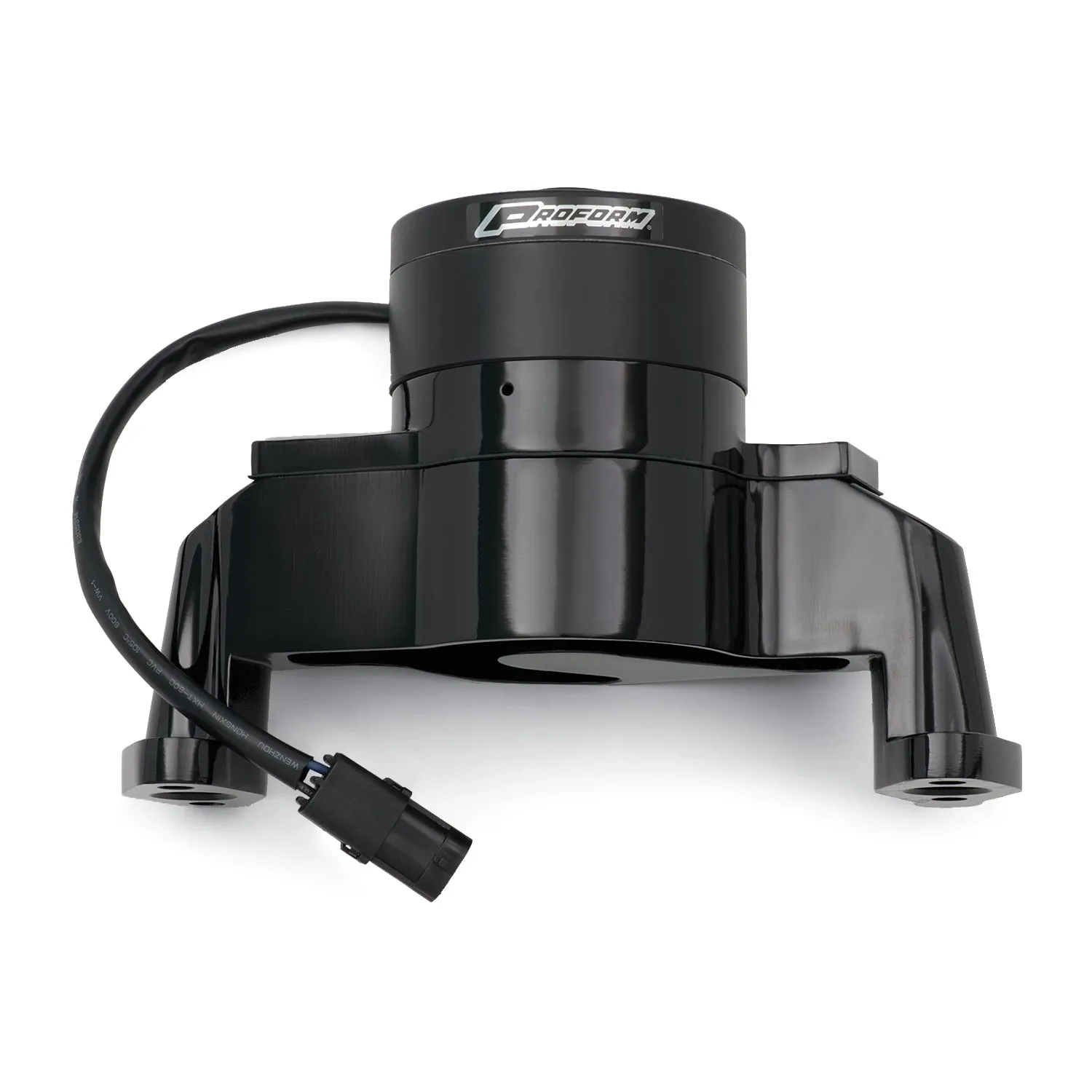 Proform Electric Water Pump - 1 in NPT Female Inlet - Adapter / Gaskets / Hardware - Billet  - Black Powder Coat - Small Block Chevy