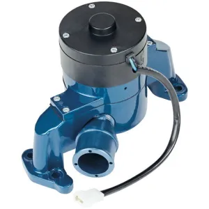 Proform Electric Water Pump - 1 in NPT Female Inlet - Adapter / Gaskets / Hardware - Billet  - Blue Powder Coat - Small Block Chevy
