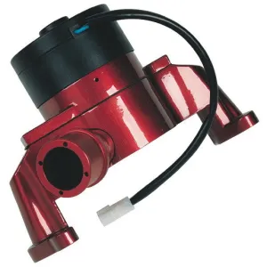 Proform Electric Water Pump - 1 in NPT Female Inlet - Adapter / Gaskets / Hardware - Billet  - Red Powder Coat - Small Block Chevy