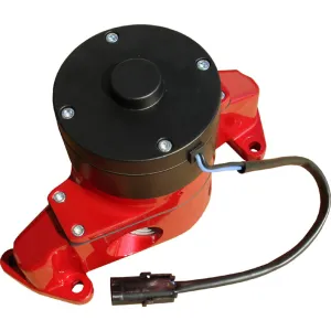 Proform Electric Water Pump - 1 in NPT Female Inlet - Adapter / Gaskets / Hardware - Billet  - Red Powder Coat - Small Block Ford