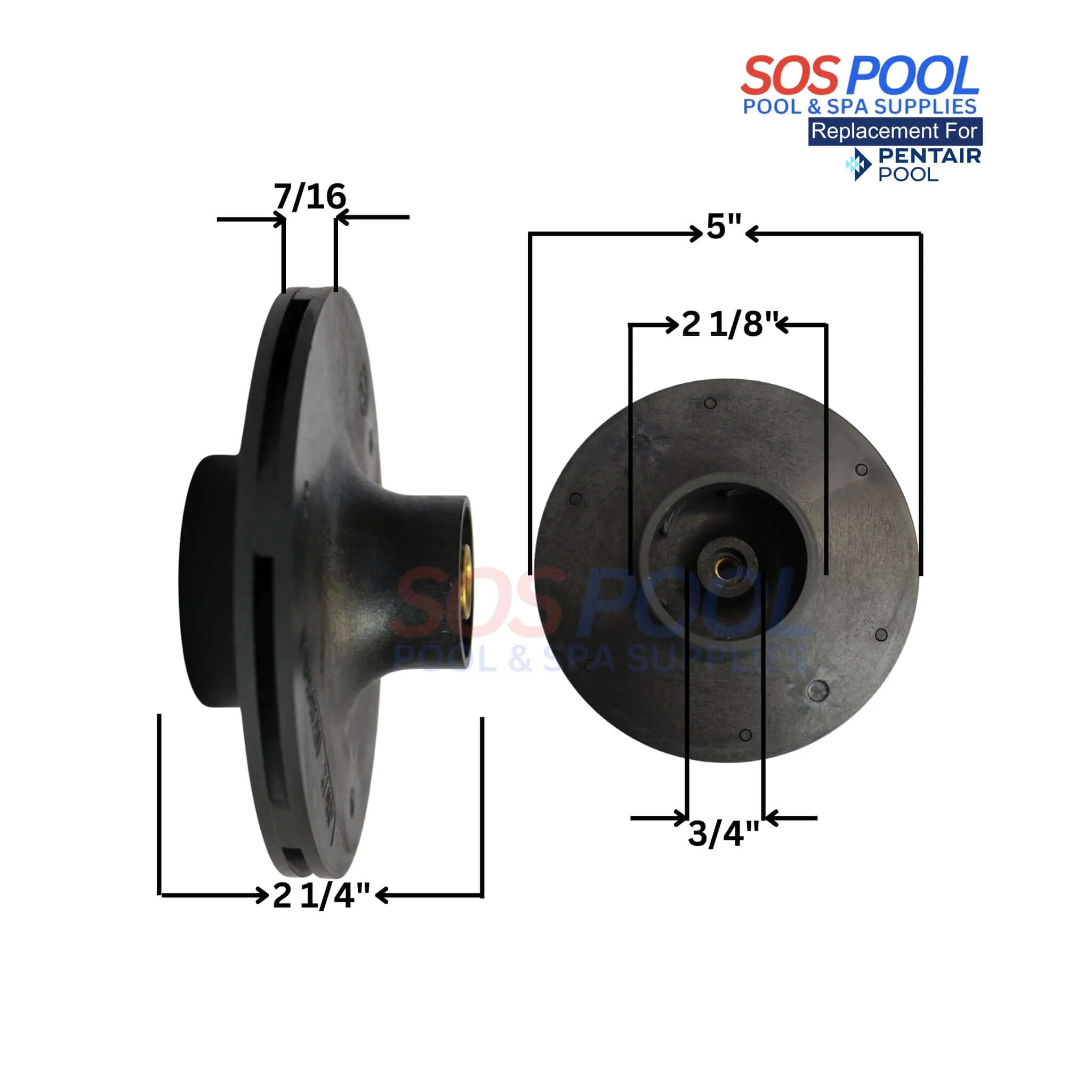 SOSPool Impeller For Pentair WhisperFlo | 0.75HP - 1HP | 073127 | PCG073127