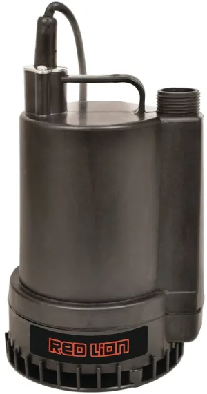 Submersible Utility Pump 1/6 hp 26 ft Max Head, 1300 gph