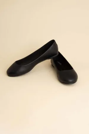 Timeless Kreme Classic Flats in Black