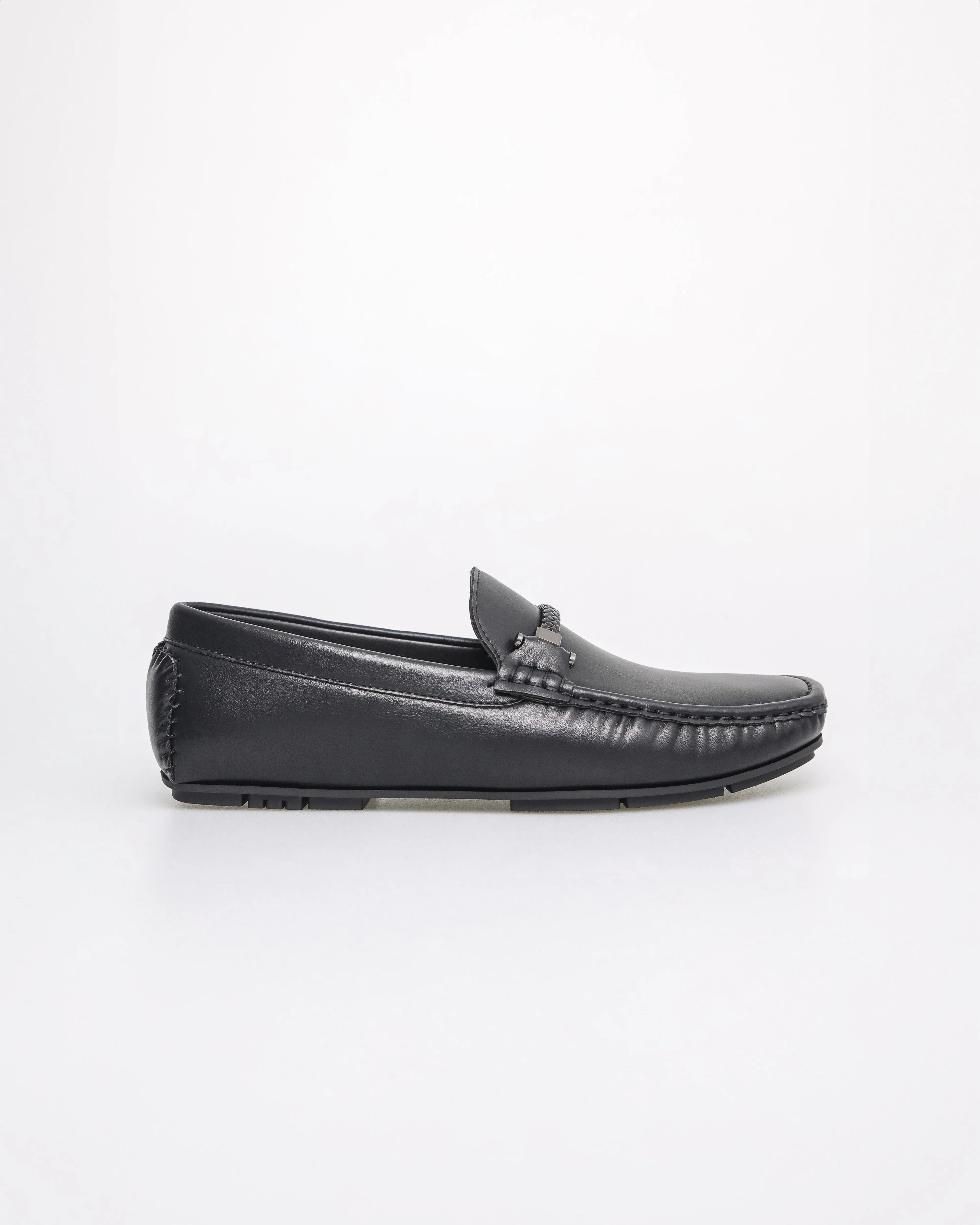Tomaz C620 Men's Knit Accent Buckle Moccasins