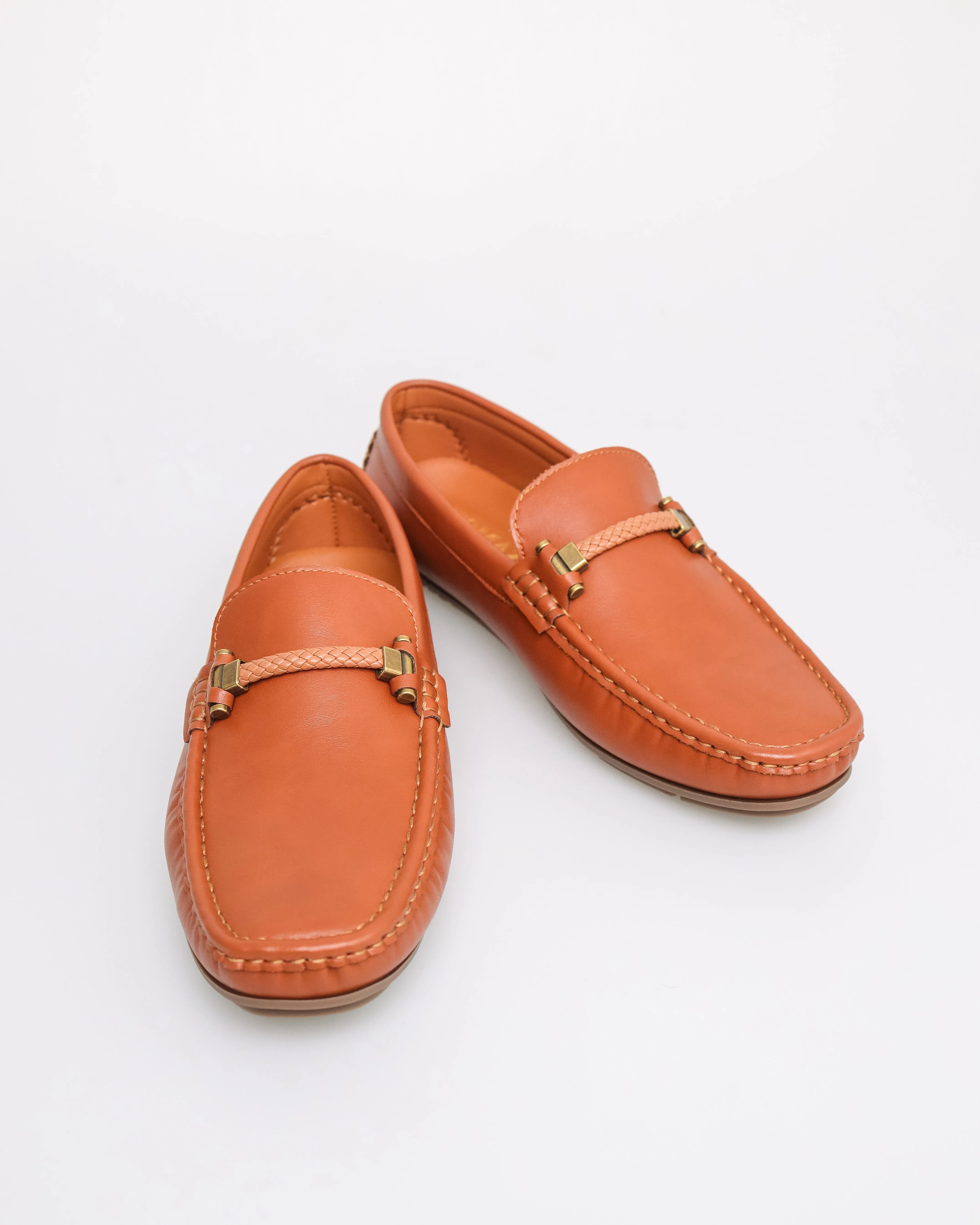 Tomaz C620 Men's Knit Accent Buckle Moccasins