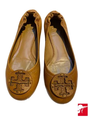 Tory Burch Reva tumbled leather flats size 6