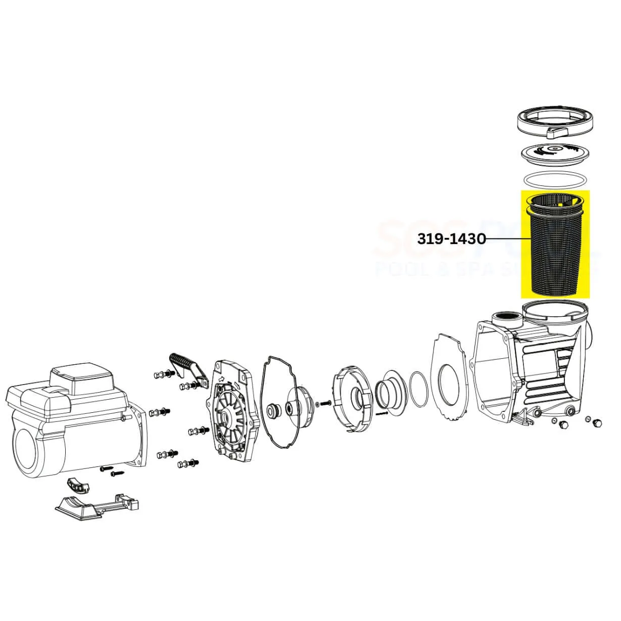 Waterway Basket For Mustang and Champion Pumps | 319-1430B