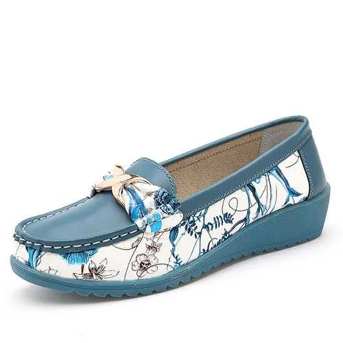 Women Fashion Flat Shoes Round Toe Soft Sole Flats Slip On Ballet Bowknot Loafers
